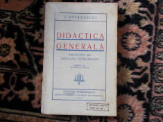 I. Gavanescul - Didactica generala foto