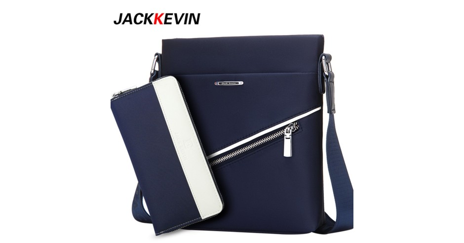 Geanta Jack Kevin - de umar + portofel- nylon,impermeabila 27 cm x 24 ...