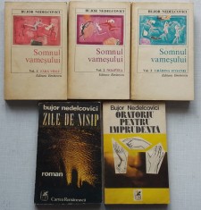 Bujor Nedelcovici - 5 Carti - Oratoriu Pentru Imprudenta, Somnul Vamesului, Zile foto