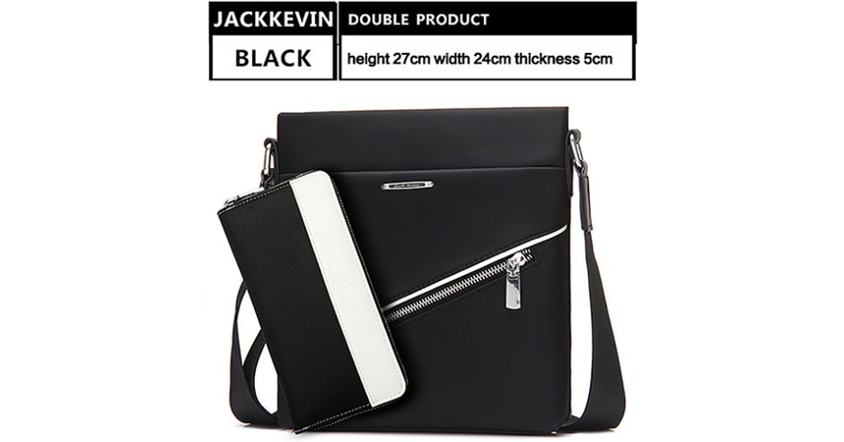 Geanta Jack Kevin - de umar + portofel- nylon,impermeabila 27 cm x 24 ...
