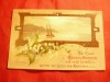 Ilustrata- Felicitare - Peisaj cu barca circ. 1928 ,francat cu straif 3x1 leu Mi, Circulata, Printata