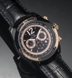 CEAS DE LUX CHRONOGRAPH , MONTE WEHRO BLACK data 3 cadrane PRET MINIM - VIDEO, Analog, Elegant, Inox