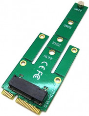 Adaptor NGFF M.2 SSD B Key la mSATA Tata / m.2 la msata foto