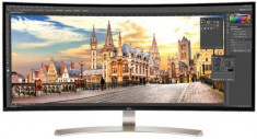 Monitor IPS LED LG 37.5inch 38UC99-W, WQHD+ (3840 x 1600), HDMI, DisplayPort, Ecran curbat, 5 ms (Negru/Alb) foto