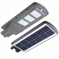 Proiector stradal cu panou solar 60w senzor miscare si lumina foto