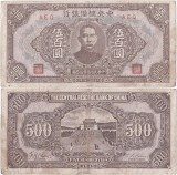 1943, 500 yuan (P-J28b) - China! (CRC: 84%)