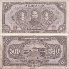 1943, 500 yuan (P-J28b) - China! (CRC: 84%)