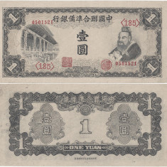 1941, 1 yuan (P-J72) - China - stare aUNC! (CRC: 72%)