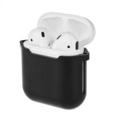 Husa Protectie Casti Handsfree Apple AirPods iPhone X Neagra foto