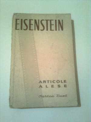 S. M. EISENSTEIN ~ ARTICOLE ALESE foto