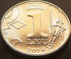 Moneda 1 LEU - REPUBLICA MOLDOVA, anul 2018 *cod 254 - UNC DIN FASIC! foto