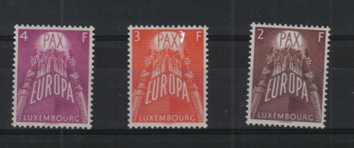 LUXEMBURG MI.572-574 CU USOARE URME DE SARNIERA