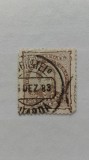 Timbre Portugalia 1880, King Luis I, 25 Reis, Brown, Circulat, Scott 60, Perforat 12
