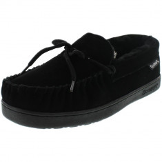 Bearpaw barbati Moc Ii Black Ankle-High Suede Slipper foto