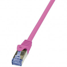 Cablu retea Logilink Patch Cat 6A 10G S/FTP PIMF PrimeLine 0.50m roz foto