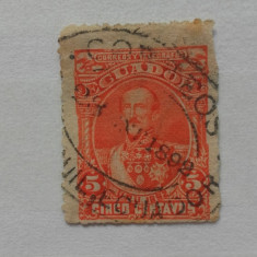 Juan Jose Flores, 5 c, Ecuador, 1892, circulat