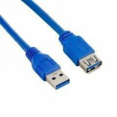 Cablu 4World USB 3.0 tip AM-AF 5m albastru foto