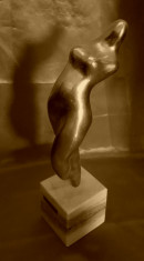 Marcel Guguianu Sculptura din bronz slefuit, semnata olograf &amp;quot;M Guguianu&amp;quot;, foto