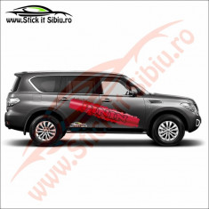 Sticker Splash Off Road Mitsubishi Pajero Pinin - Sticker Dim: 60 cm. x 10.8 cm. foto