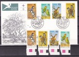 Sud Vest Africa 1974 fauna pasari MI 392-95 MNH + FDC, Nestampilat