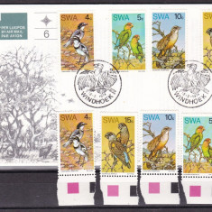 Sud Vest Africa 1974 fauna pasari MI 392-95 MNH + FDC