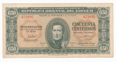 URUGUAY 50 centesimos 1939 aUNC P-34 foto