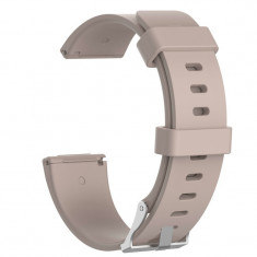 Bra?ara silicon pentru Fitbit Versa Culoare Bej, Marime S (Small) foto