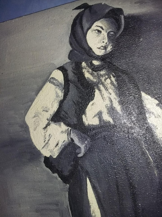 Tablou vechi anii 1900-Taranca cu ulciorul-Grigorescu,Pictura pe panza,superb