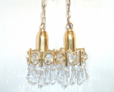 Lampi pendant, alama placata aur 24K cristale Swarovski - design Lovsjo Kristall foto