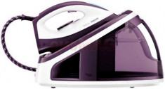 Statie de calcat Philips FastCare Philips GC7705/30, Talpa SteamGlide, 2400W, 2.2l (Alb/Mov) foto