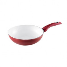 Tigaie Wok Bialetti Ceramic Ok Rosu 28 cm foto