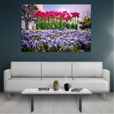 Tablou Canvas Flowers, Dimensiunea 80 x 50 cm foto
