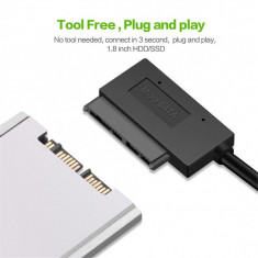 Cablu adaptor Micro SATA (7+9pini) la USB 3.0, pentru SSD si HDD de 1.8inch