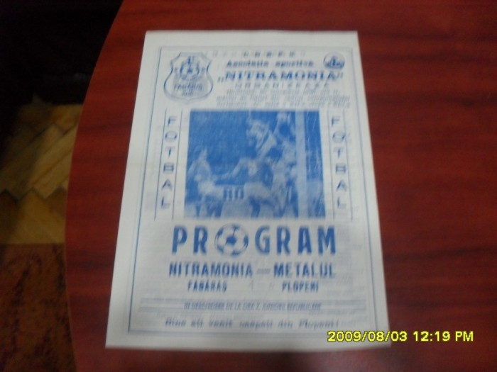 program Nitramonia Fagaras - Metalul Plopeni