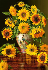 Puzzle Castorland 1000 Christopher Pierce : Sunflowers in a Peacock Vase foto