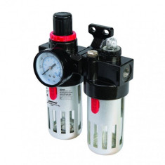 Filtru aer regulator &amp;amp; lubricator , decantor , 10 bar , 150ml , Silverline Air... foto