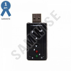 Placa de sunet USB cu control pentru volum, 7.1 foto