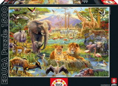 Puzzle Educa 1500 piese Africa Watering Hole foto