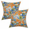 Set 2 fete de perna decorative, BonDia, Model Sunrise 601, 43 cm x 43 cm