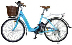 Bicicleta electrica Nova Vento Mlady L2601, Roti 26inch, 7 viteze, Motor 250 W, Viteza maxima 25 Km/h, Autonomie 70 Km (Albastru) foto