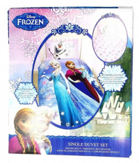 Lenjerie de pat Disney pentru copii cu personajele Disney Frozen Regatul de... foto