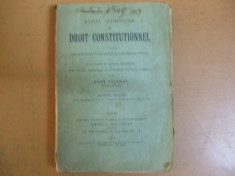 Drept constitutional Rene Foignet 1914 Droit constitutionnel manuel elementaire foto