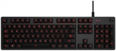 Tastatura Gaming Mecanica Logitech G413 Carbon Red, Layout US (Negru) foto