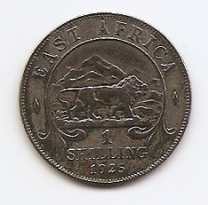 Africa de Est 1 Shilling 1925 - George V, Argint 7.78g/250, 27.8 mm KM-21 foto