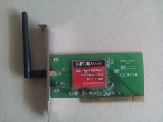 Placa Wireless Infosmart WLAN PCI 54/108Mbps INWP18G foto