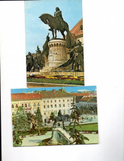Vederi ( Carti postale) -Cluj- Statuia lui Matei Corvin foto