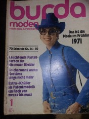 revista veche de moda 1970,tipare si modele de croitorie BURDA,Transport GRATUIT foto