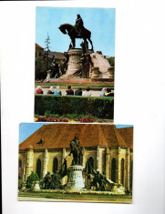 Vederi ( Carti postale) -Cluj- Statuia lui Matei Corvin foto