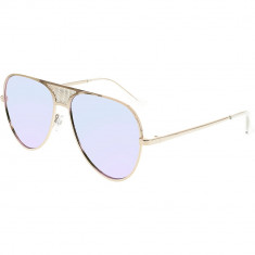 Ochelari Quay dama Mirrored Iconic QC-000217-GLD/PURP auriu Aviator foto