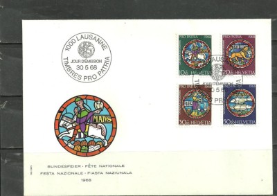 Elvetia 1968 - ARTA. VITRALII, FDC (16) foto